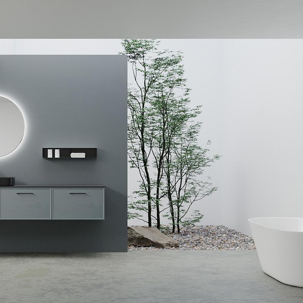 Baño maravillosamente tranquilo y minimalista