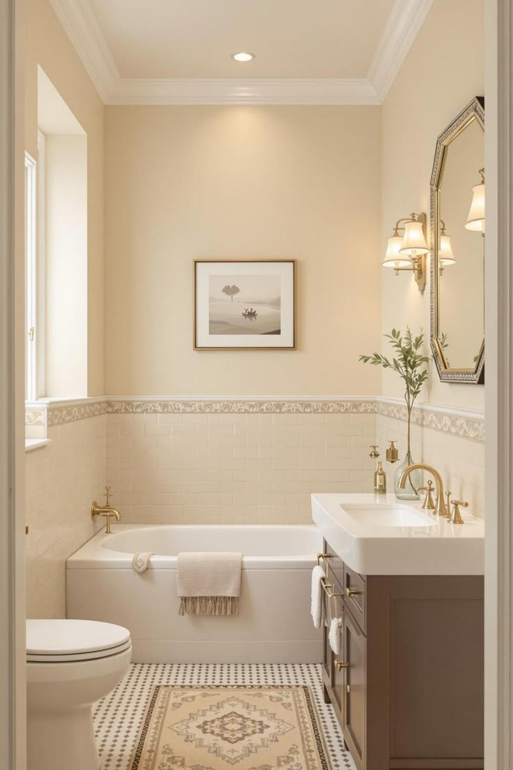 Baño funcional y acogedor