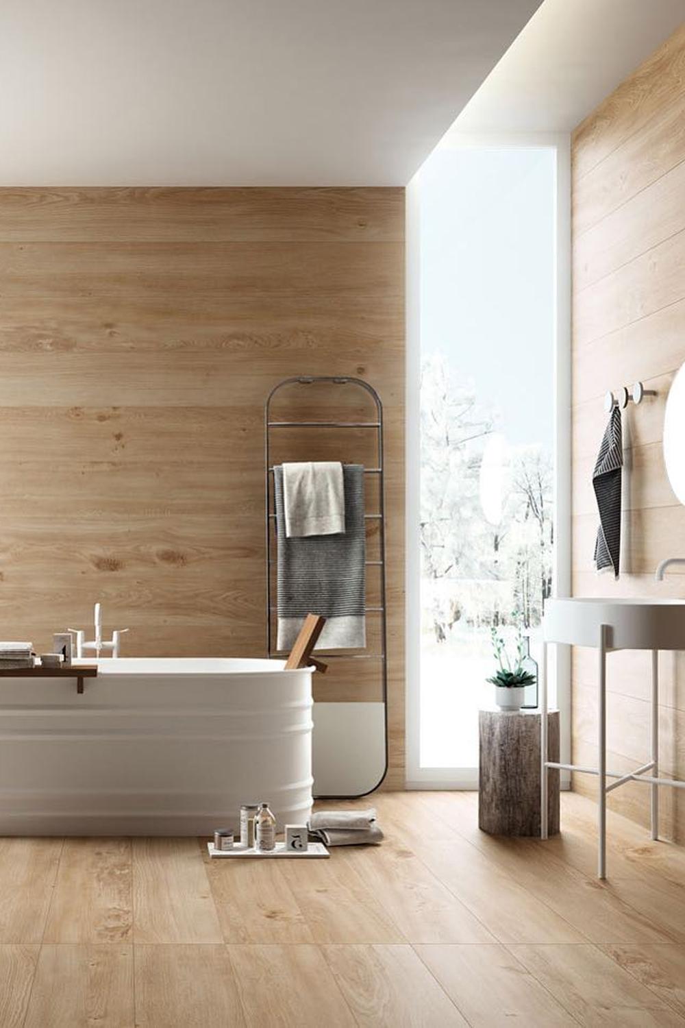 Scandinavian-style bathroom with minimalist aesthetics and soothing tones