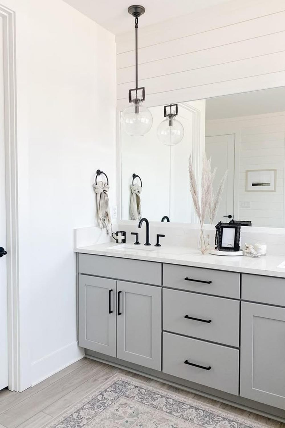 Elegant freestanding tub designed for modern farmhouse luxury.