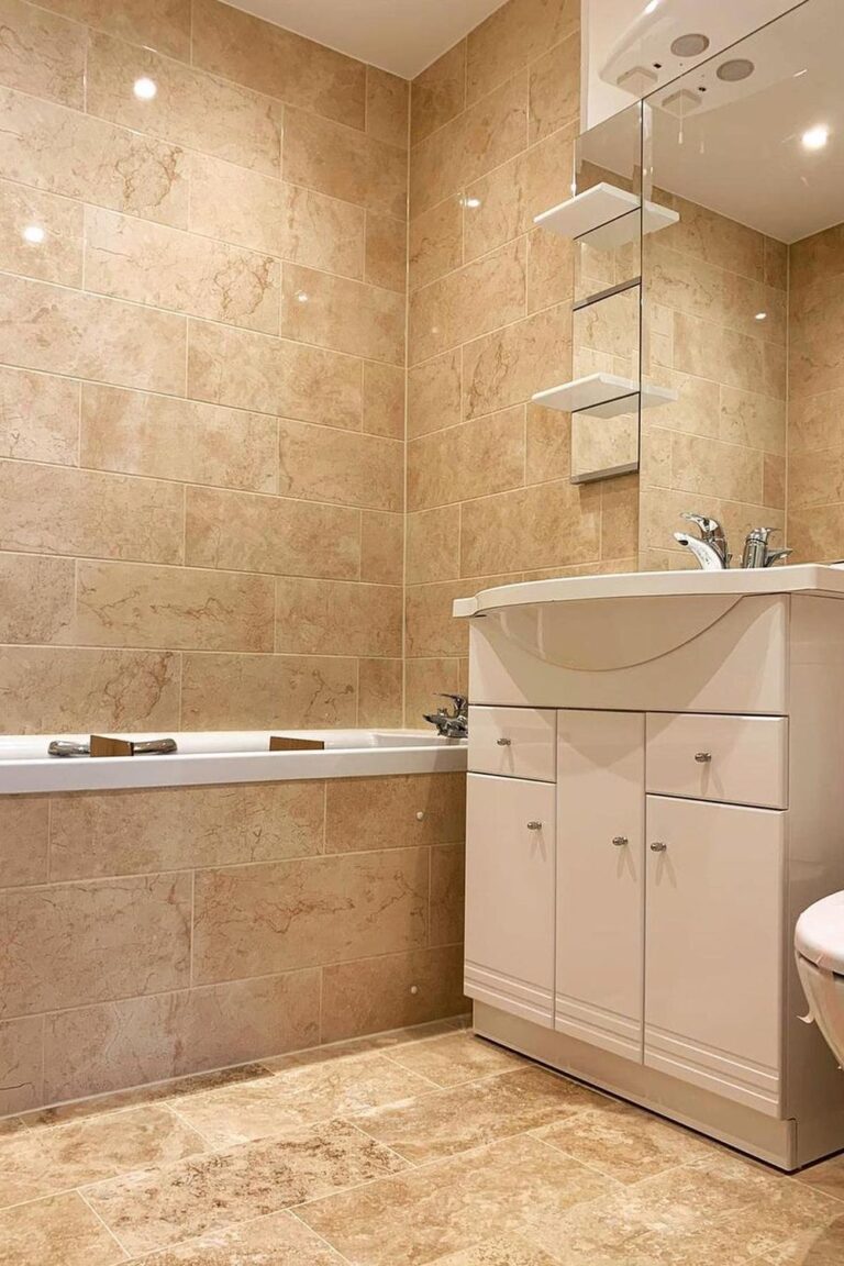 19 Trendy Tan Tile Bathroom Ideas That Will Inspire Your Renovation