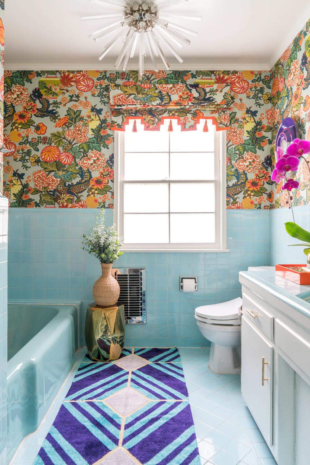 Vintage accessories in a styled bathroom