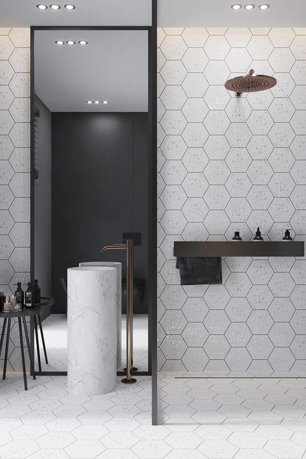Estilo y Funcionalidad a Través de Azulejos Hexagonales