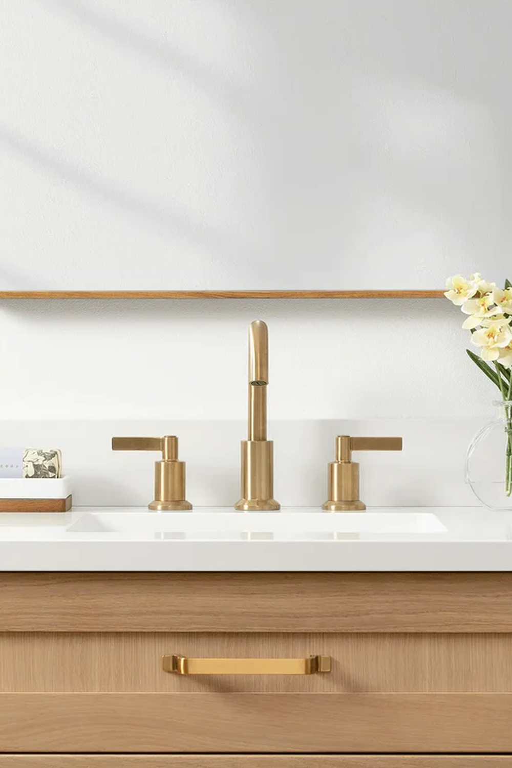 Sophisticated bathroom boasting elegance and functionality