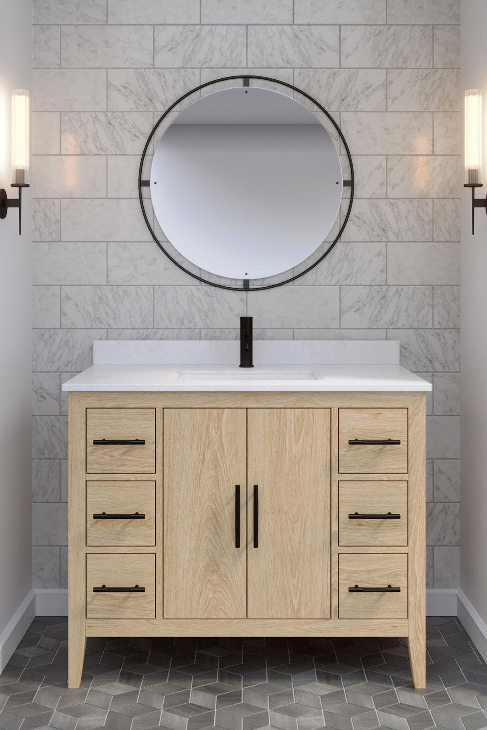 23 White Oak Bathroom Vanity Designs to Inspire Your Renovation