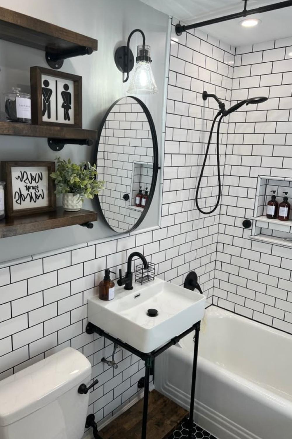 Stylish industrial design with bold black and white contrast