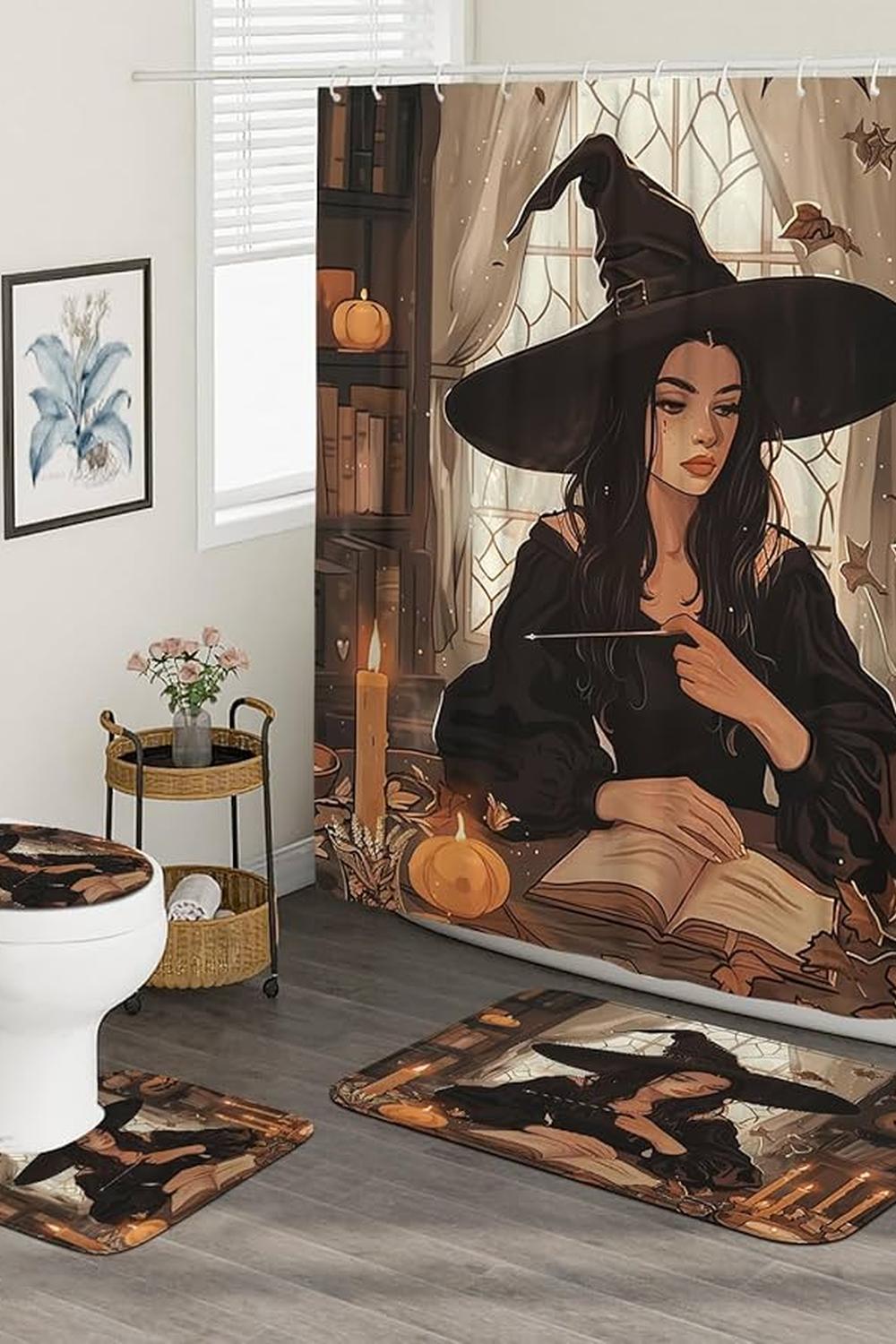 Baño encantado con un toque de brujería