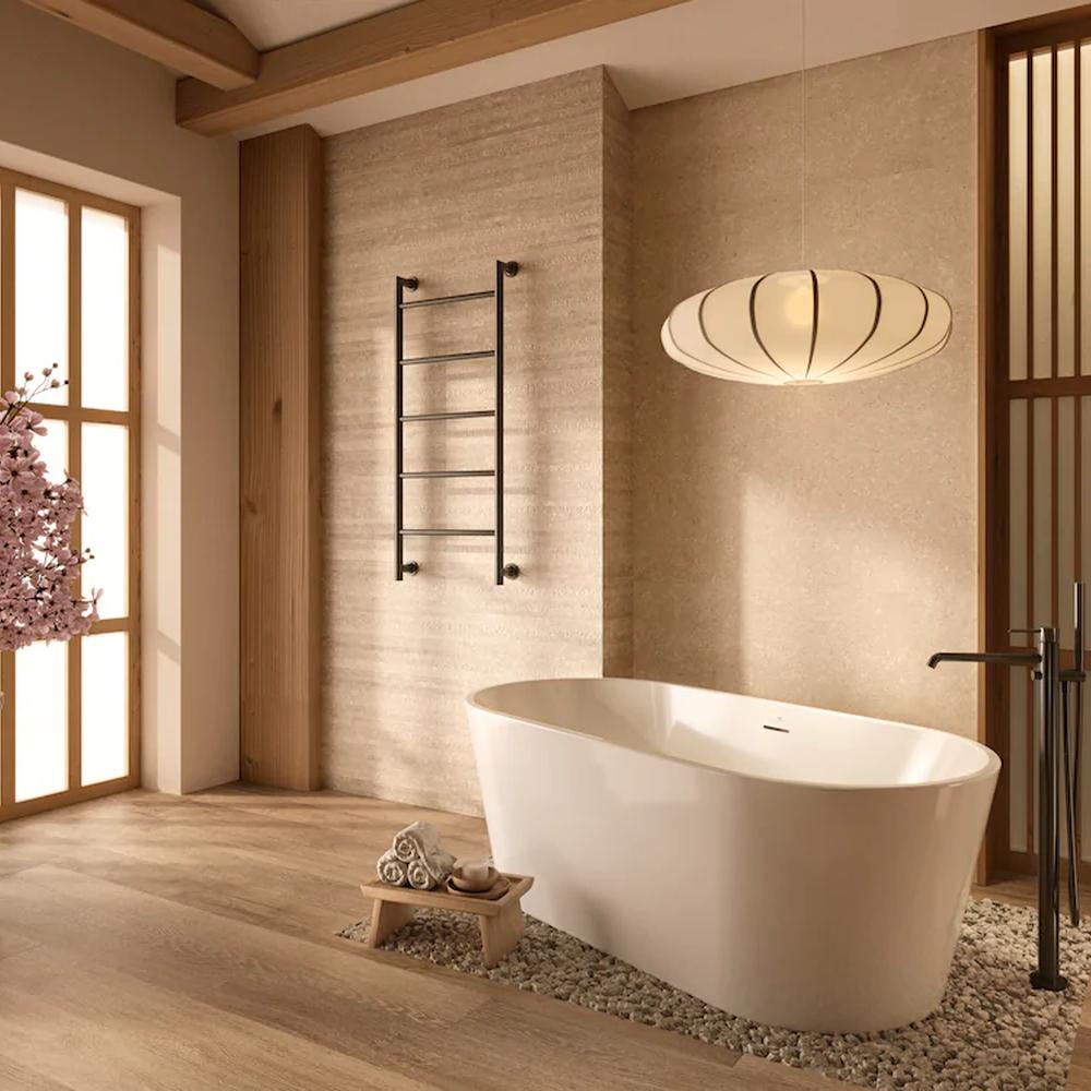 Baño zen con elementos de conexión a la naturaleza