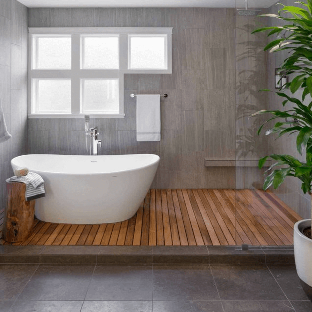 Baño de estilo moderno y acogedor